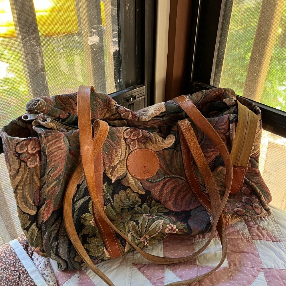 Vintage “Rula” Multicolor Tapestry Shoulder Bag
